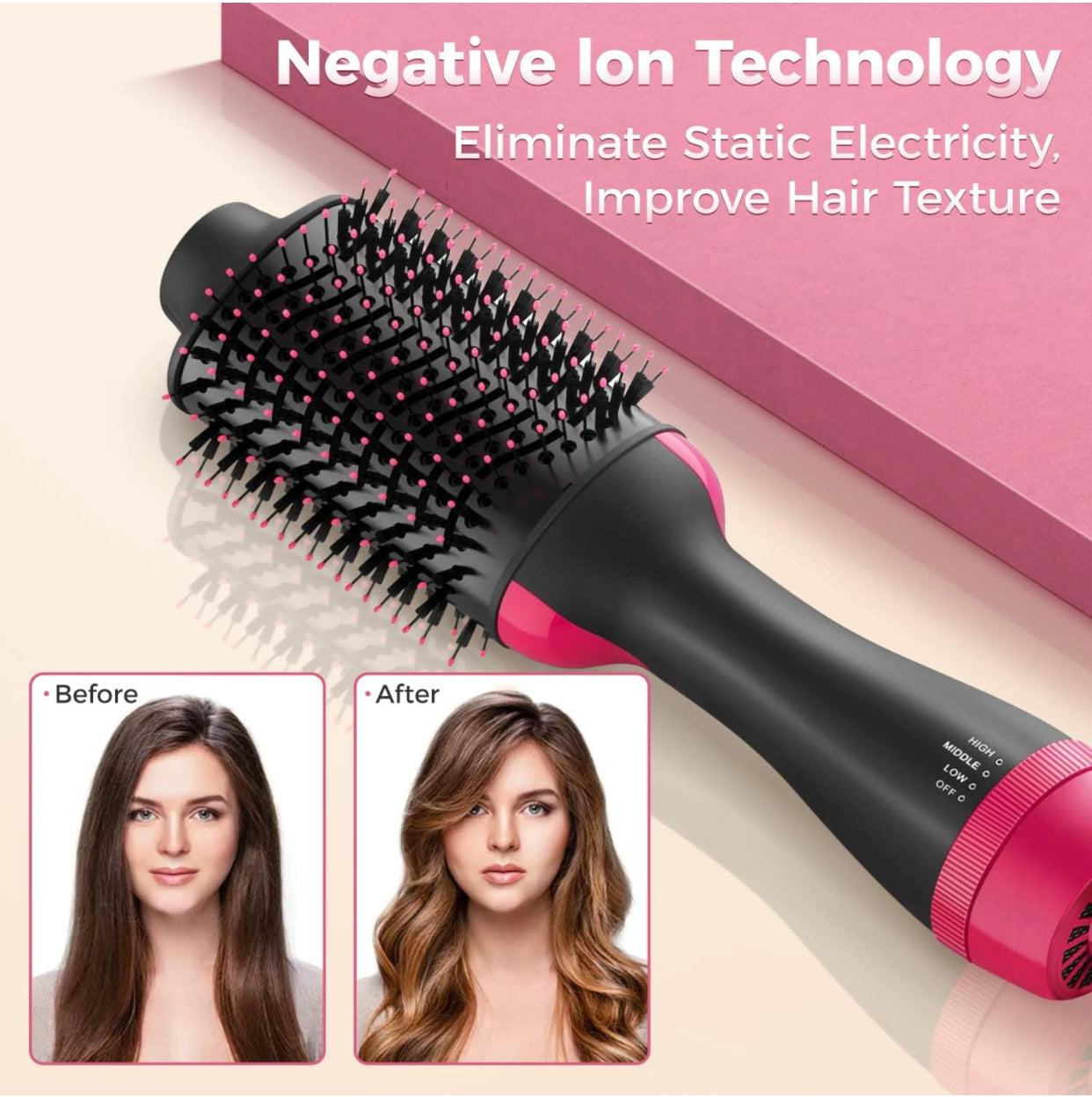 Hot Air Brush Hair Dryer by TPLBeauty